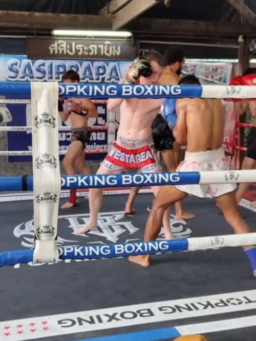 Muay Thai sparring near Penzance Cornwall